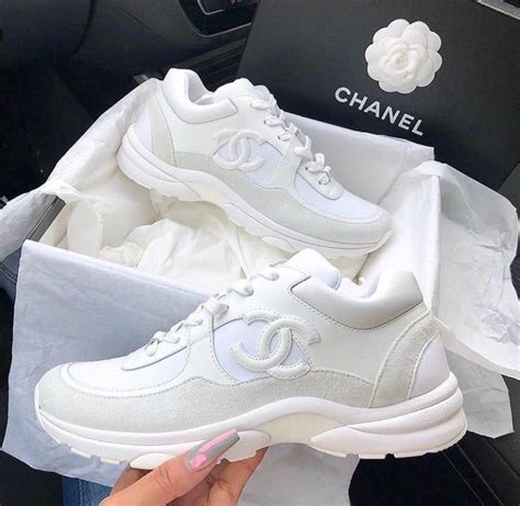 chanel canvas sneakers shoes white